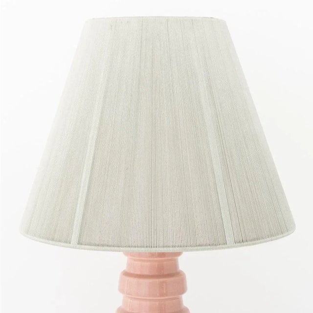Art Deco Art Deco Pink Glazed Ceramic Table Lamps, Pair For Sale - Image 3 of 5