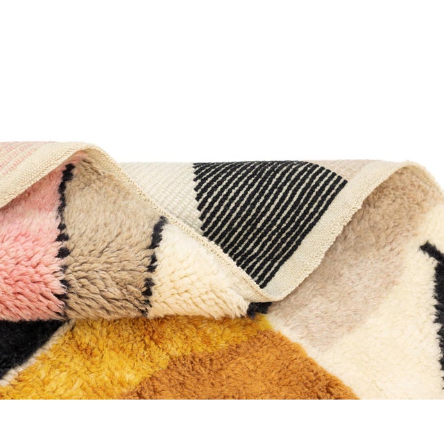 Early 21st Century Hand-Knotted Wool Rug by Azele Studio For Sale - Image 5 of 11