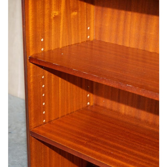 Flamed Hardwood Open Library Bookcases from Shaws of London, Set of 2 For Sale - Image 18 of 18