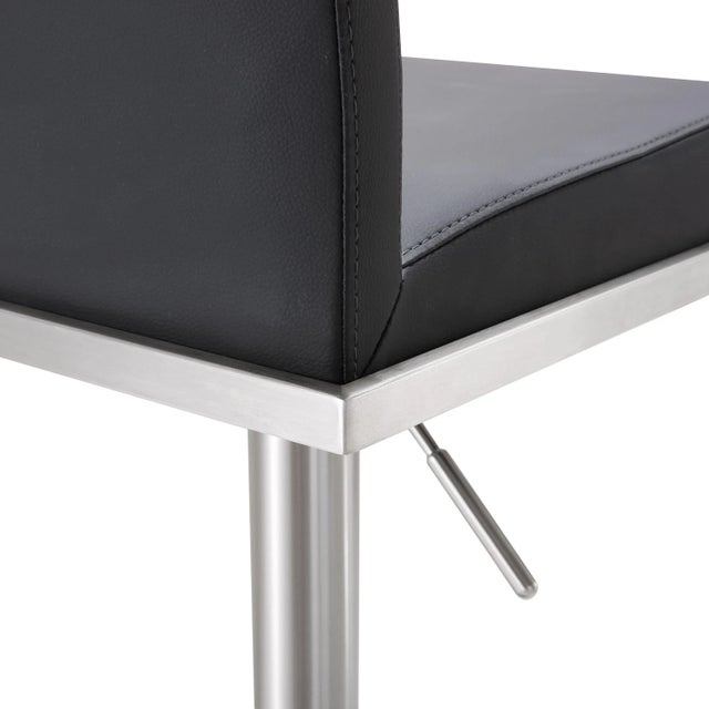 Metal Amalfi Black Steel Adjustable Bar Stool For Sale - Image 7 of 11