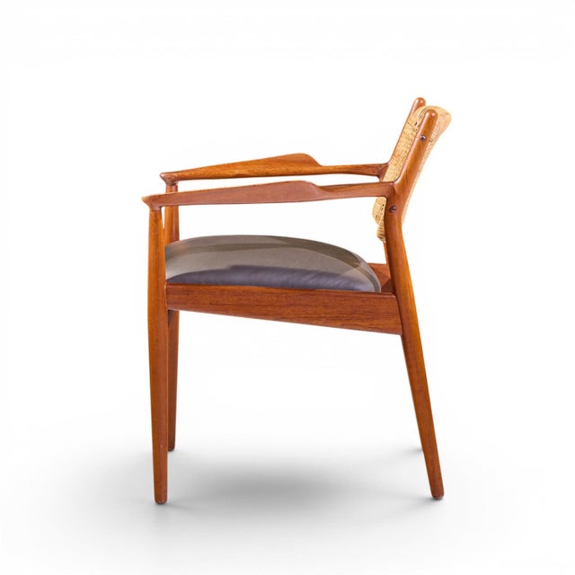 Arne Vodder for Sibast Model 51 Mid Century Danish Teak and Cane Dining Chairs - Set of 6 For Sale - Image 15 of 17