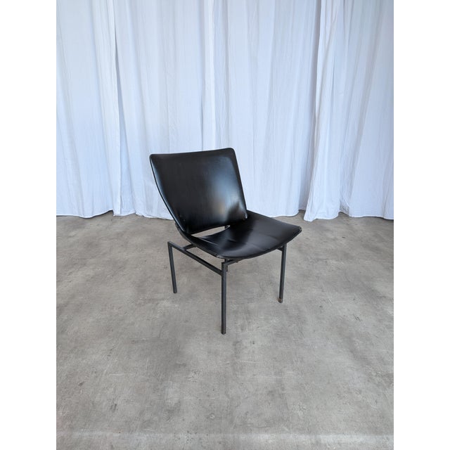 Vintage Lupina Shell Chair in Black Leather by Niko Kralj for Stol Kamnik, 1970s For Sale - Image 18 of 18