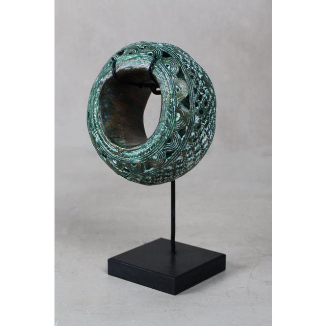Benin Bronze Bangle on Stand For Sale - Image 4 of 6