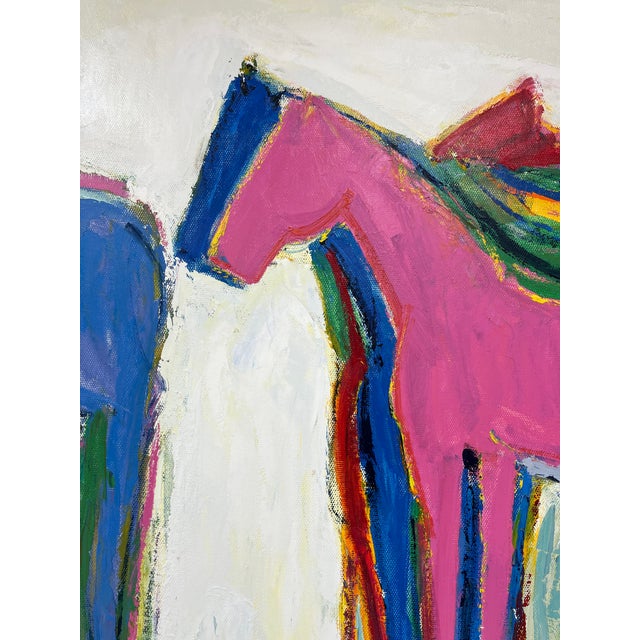 Contemporary Expressionist Horse Original Oil Painting For Sale In Atlanta - Image 6 of 12
