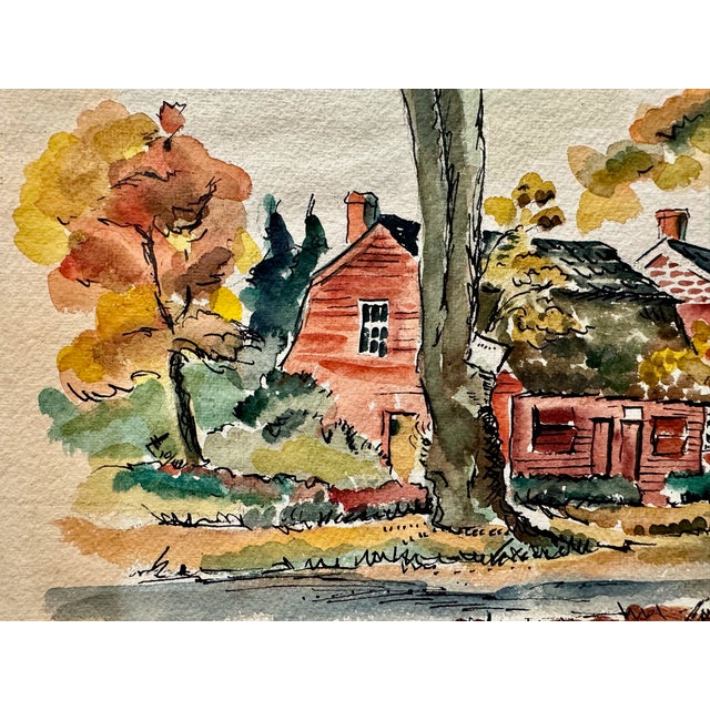 Original watercolor on paper by Henry Emil Salloch, also known as Heinz Emil Salloch, the German-born American artist and...