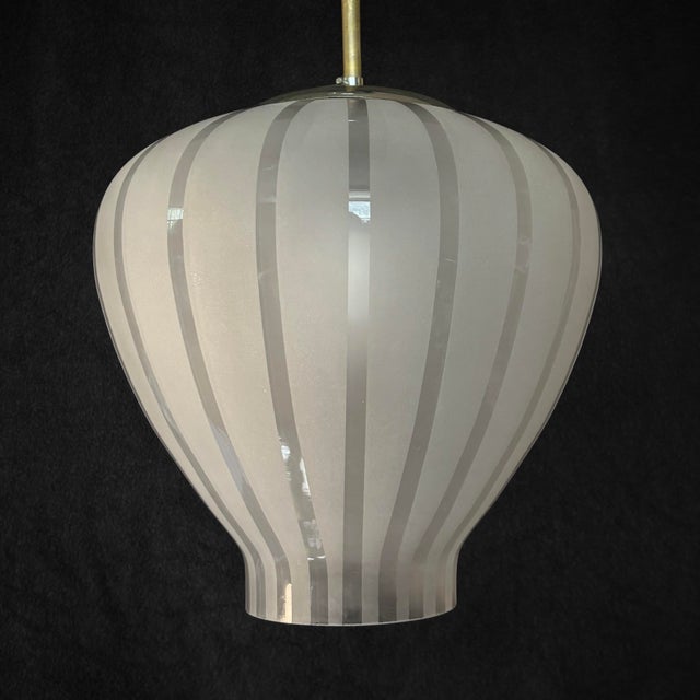 Swedish Modern Onion Pendant Lamp by Harald Notini for Böhlmarks, 1930s For Sale - Image 13 of 13