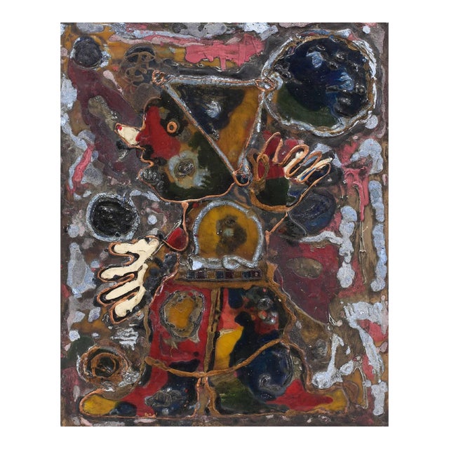 Alexander Raymond Katz, Mixed Media Sculptural Painting "Juggler" Modernist For Sale