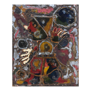 Alexander Raymond Katz, Mixed Media Sculptural Painting "Juggler" Modernist