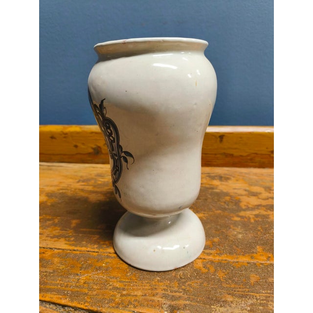 Ceramic Apothecary Jar with Latin Inscription, 18th Century-Early 19th Century For Sale - Image 15 of 17