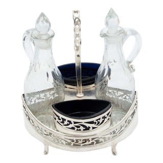 Cruet with Silver Structure, Set of 3 For Sale