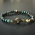 Turquoise Lion Men's Beaded Bracelet For Sale - Image 4 of 11