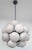 Italian 21st Century Ventiquattro Black Powder Coat Cream Pebble Murano Sputnik Chandelier by Fabio LTD For Sale - Image 3 of 6