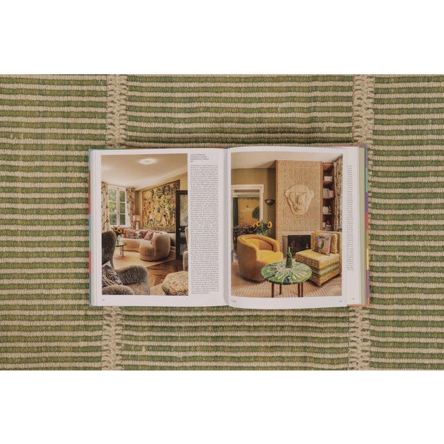 Beige Rug & Kilim’s Contemporary Kilim With Textural Stripes in Beige & Green For Sale - Image 8 of 10