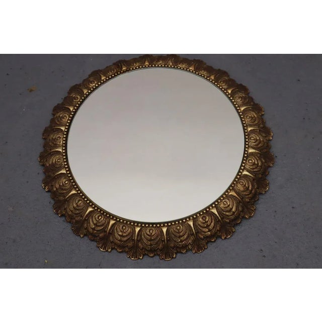 Mid-Century Brass Mirror For Sale - Image 6 of 9