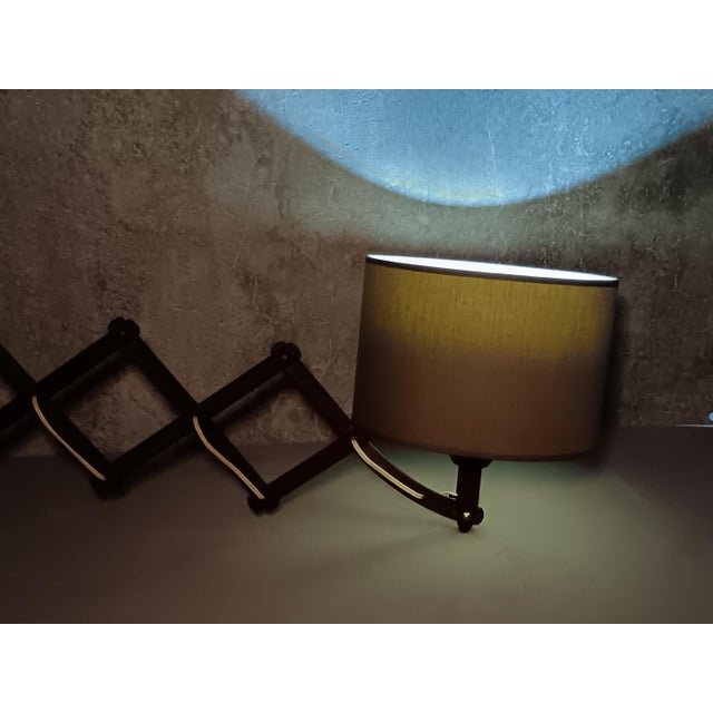 Scandinavian Scissor Lamp in Teak, 1960s For Sale - Image 14 of 16