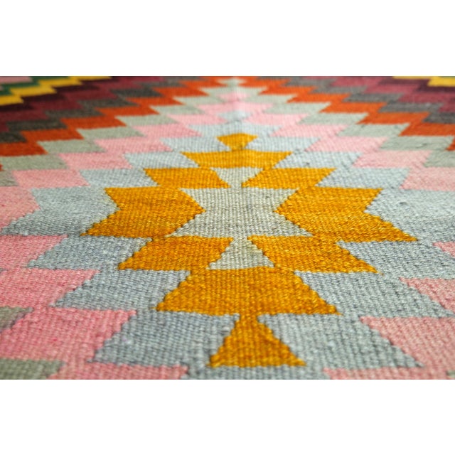 1980s Vintage Kelim Rug in Wool, 1980s For Sale - Image 5 of 6