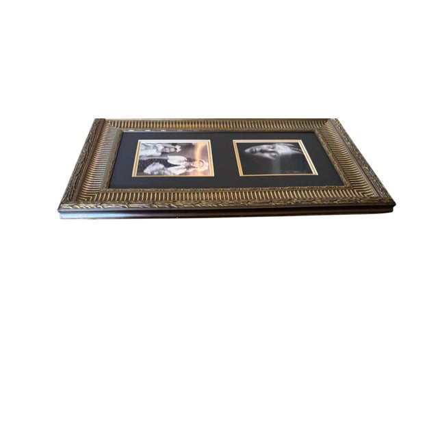 Gothic Framed Halloween Lenticular Hologram Double Portrait in Ornate Antique Gold Frame For Sale - Image 3 of 8
