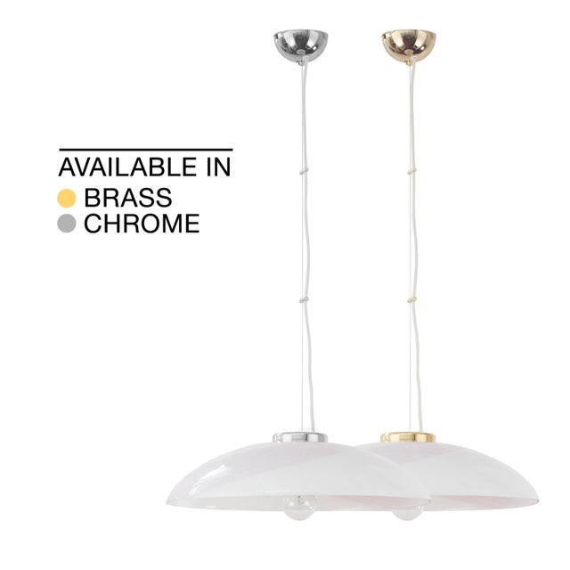 White Murano Glass Ceiling Lamp with Pink Filigree Spiral For Sale - Image 11 of 12