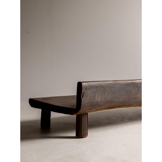 Sculptural Monolithic Wood Form 19th Century Primitive Bench, Wabi Sabi Presence For Sale - Image 13 of 17