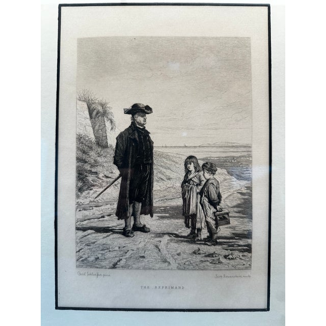 Artist: Leopold Lowenstam / Carl Schloesser Title: The Reprimand Medium: etching (etched by Leopold Lowenstam after the...