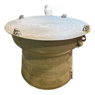 Southeast Asian Bronze Rain Drum or Drinks Table For Sale