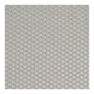 Schumacher Sprinkle Fabric in Aqua For Sale