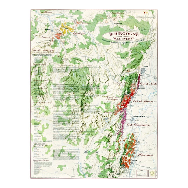 1996 French Wine Poster - Bourgogne Découverte (Discover Burgundy) For Sale