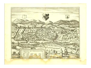 Franz Hogenberg - View of Kempten in Allgau - Etching - Late 1500