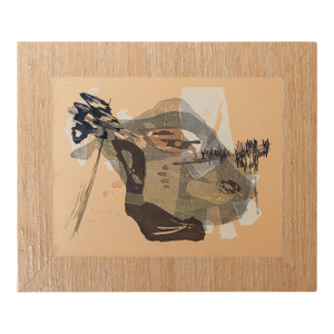 Rikio Takahashi “Lyric Kyoto No. 2” – Edition 1/30 – Japanese Modernist Abstract Woodblock Print Art
