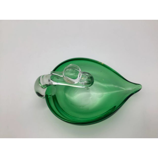 1980s Decorative Green Glass Bird For Sale - Image 4 of 13