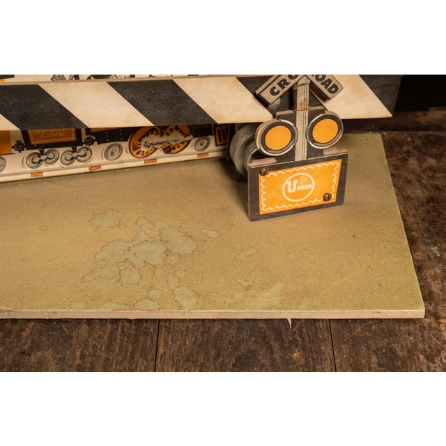 Wood Mid-Century Upson Train Board Mechanical Point-of-Sale Display For Sale - Image 7 of 8