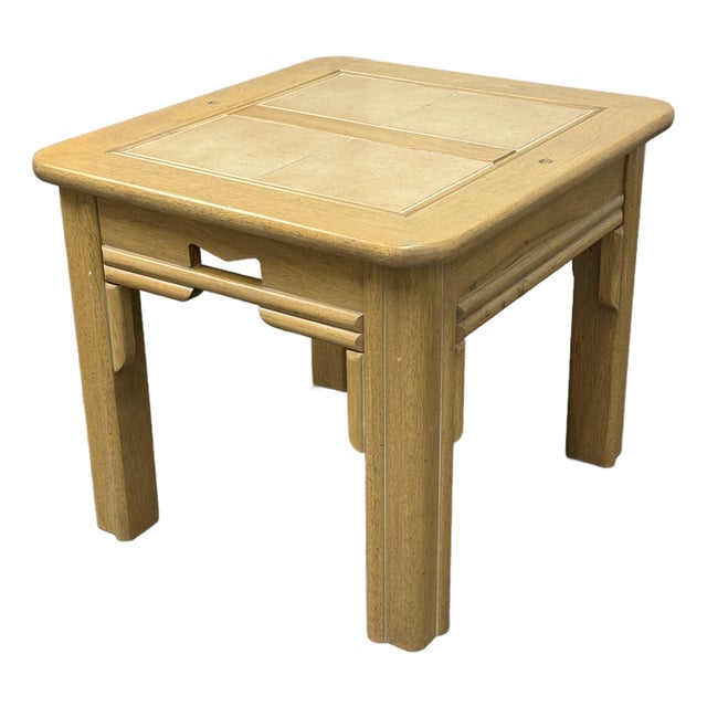 Southwestern Tile Inlay Wood End Table For Sale