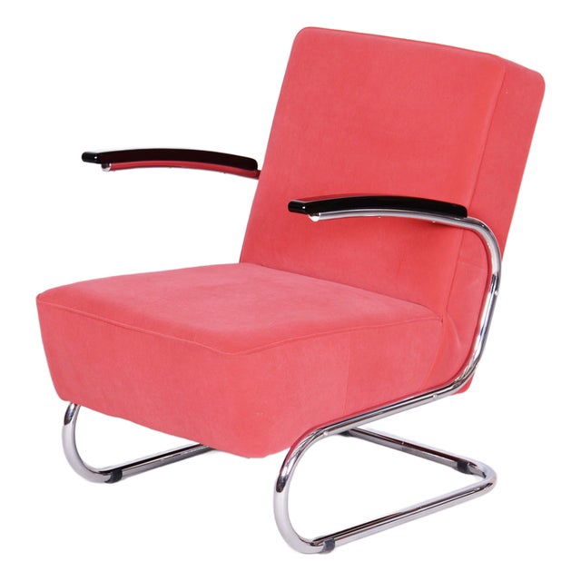 Bauhaus Chrome Armchair attributed to W. Gispen for Mücke-Melder, 1930s For Sale