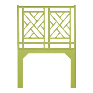 David Francis Furniture for Chairish Chippendale Headboard Twin, Parakeet For Sale