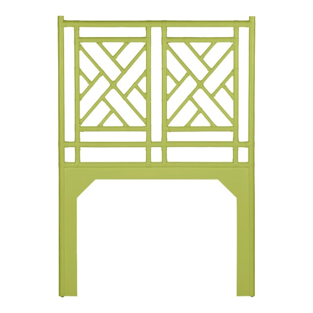 David Francis Furniture for Chairish Chippendale Headboard Twin, Parakeet For Sale