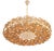 Large Gilt Brass and Crystal Glass Encrusted Chandelier from Palwa, Germany, 1970s For Sale