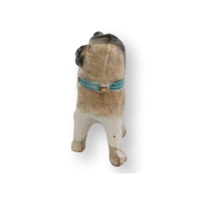 Antique Staffordshire Porcelain Pug Dog For Sale - Image 4 of 6