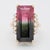 15.1Ct Bi-Color Tourmaline Ring With Earth Mined Diamond Accents: Solid 14k Gold, Size 6.75 For Sale - Image 4 of 8