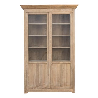 1900s French Provincial Oak Vitrine For Sale