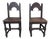 17th Century English Yorkshire Oak Backstool Chairs, a Pair For Sale
