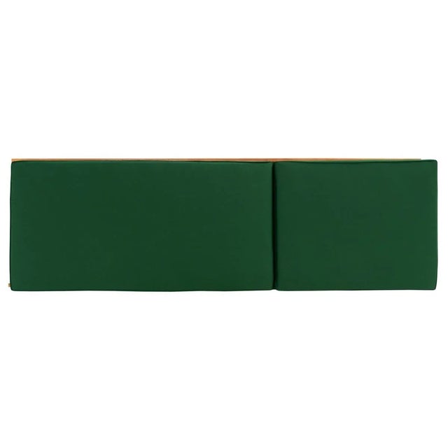 Newport Chaise Lounge Chair with Side Table, Natural/Green Cushion For Sale - Image 9 of 12