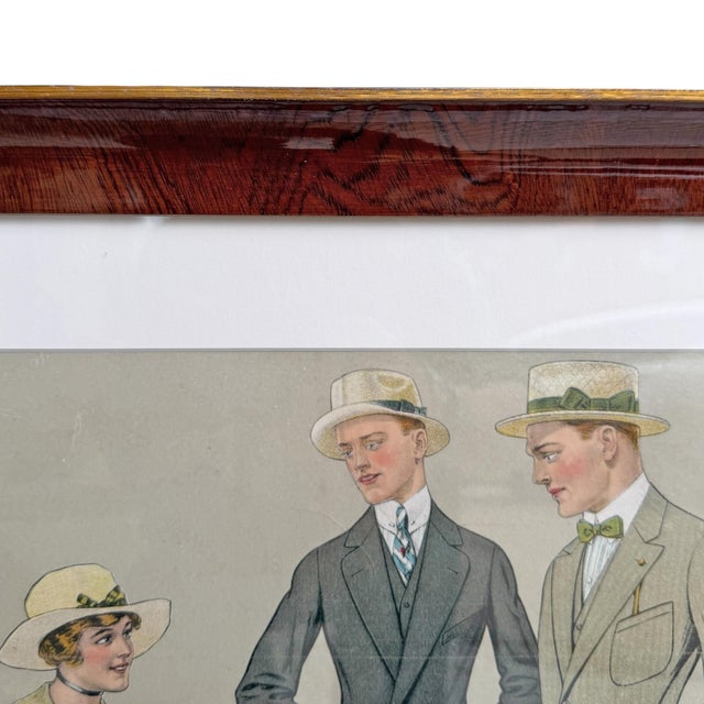 Collection of Five Framed Tailor's Illustrations, C. 1917 For Sale - Image 12 of 15