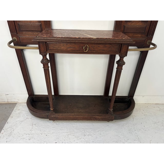 2000 - 2009 20th Century Louis XVI Console Coat Rack with Bronze Panthers For Sale - Image 5 of 15