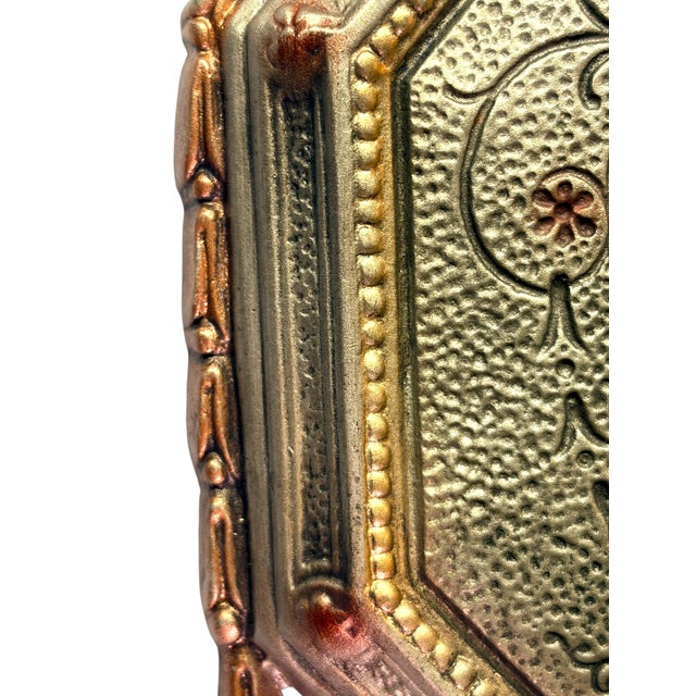 1920s Cast Aluminum Wall Sconces With Silver Red and Green Finish - Pair For Sale - Image 13 of 13