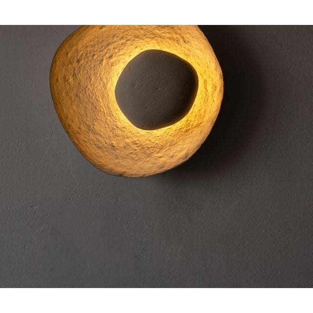 Contemporary Ruins Eclipse Wall Lamp in Papier Mâché by Szymon Keller For Sale - Image 3 of 7