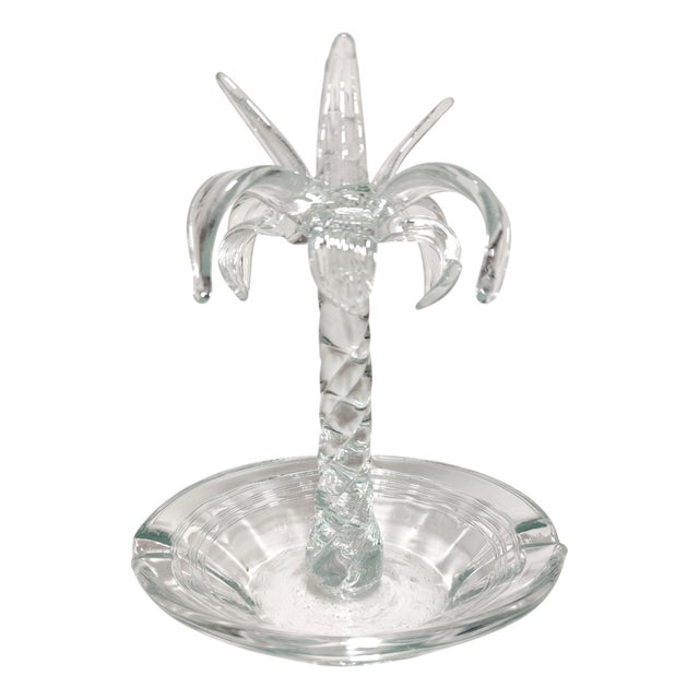 Vintage Spanish Glass Ashtray, 1970s For Sale