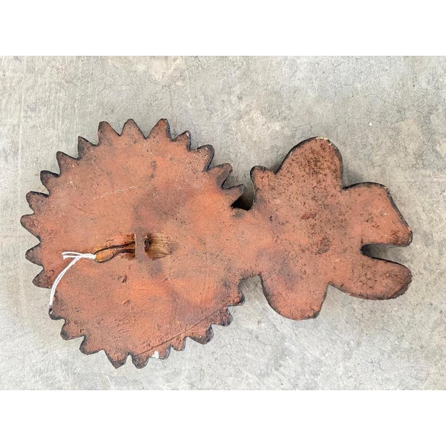 Ceramic Flower Wall Sculpture by Elisabeth Vandeweghe for Perignem, 1960s For Sale - Image 11 of 12