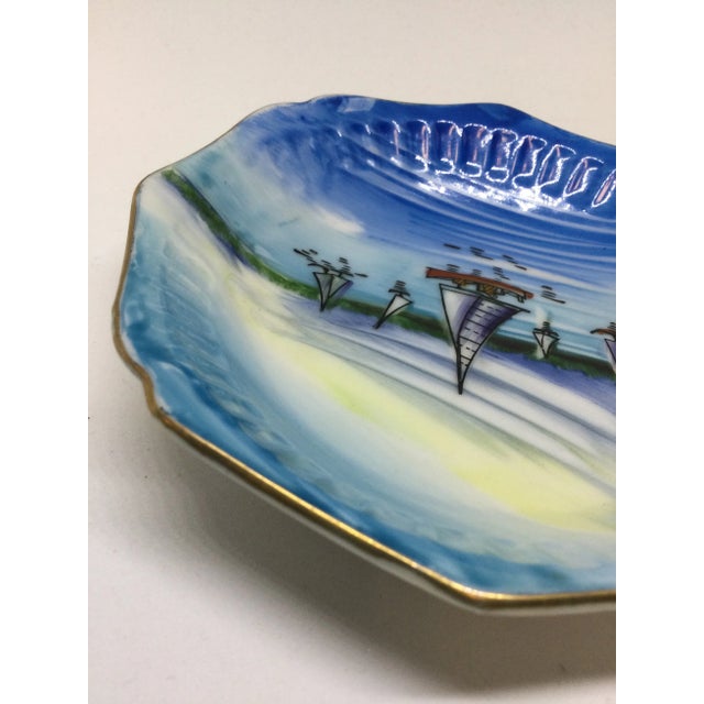 1960s Hand Painted Trinket Dish Sailboat Scene For Sale In Portland, ME - Image 6 of 12