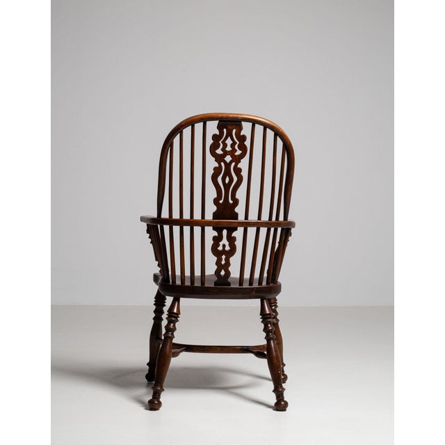 19th Century France Brown Wood Armchair For Sale - Image 4 of 10