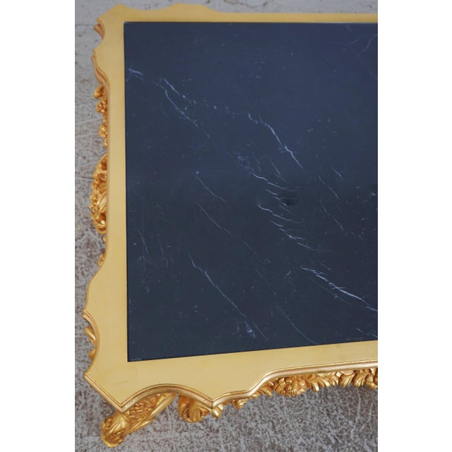 Outstanding Gold Gilt Baroque Style Coffee Cocktail Table For Sale - Image 12 of 13